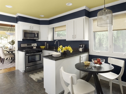 Benjamin Moore Color Trends 2013 Urbanite blue kitchen 1