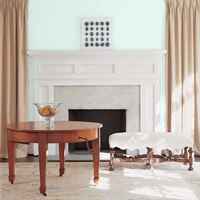 A living room painted georgetown blue (DC-31)