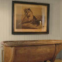 A wall painted brookdale brown (DC-40)
