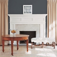 Accent wall painted bullock gray (DC-46)
