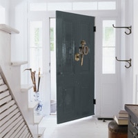 A front door painted chase green (DC-47)