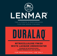 DuraLaq® Nitrocellulose Premium White Lacquer Undercoater DuraLaq® Nitrocellulose Premium White Lacquer Undercoater