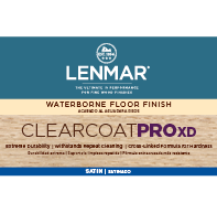 ClearCoat PRO XD Waterborne Floor Finish - Satin ClearCoat PRO XD Waterborne Floor Finish - Satin