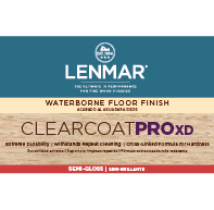 ClearCoat PRO XD Waterborne Floor Finish - Semi-Gloss ClearCoat PRO XD Waterborne Floor Finish - Semi-Gloss