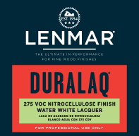 DuraLaq® 275 VOC Water White Nitrocellulose Lacquer - Semi-Gloss DuraLaq® 275 VOC Water White Nitrocellulose Lacquer - Semi-Gloss