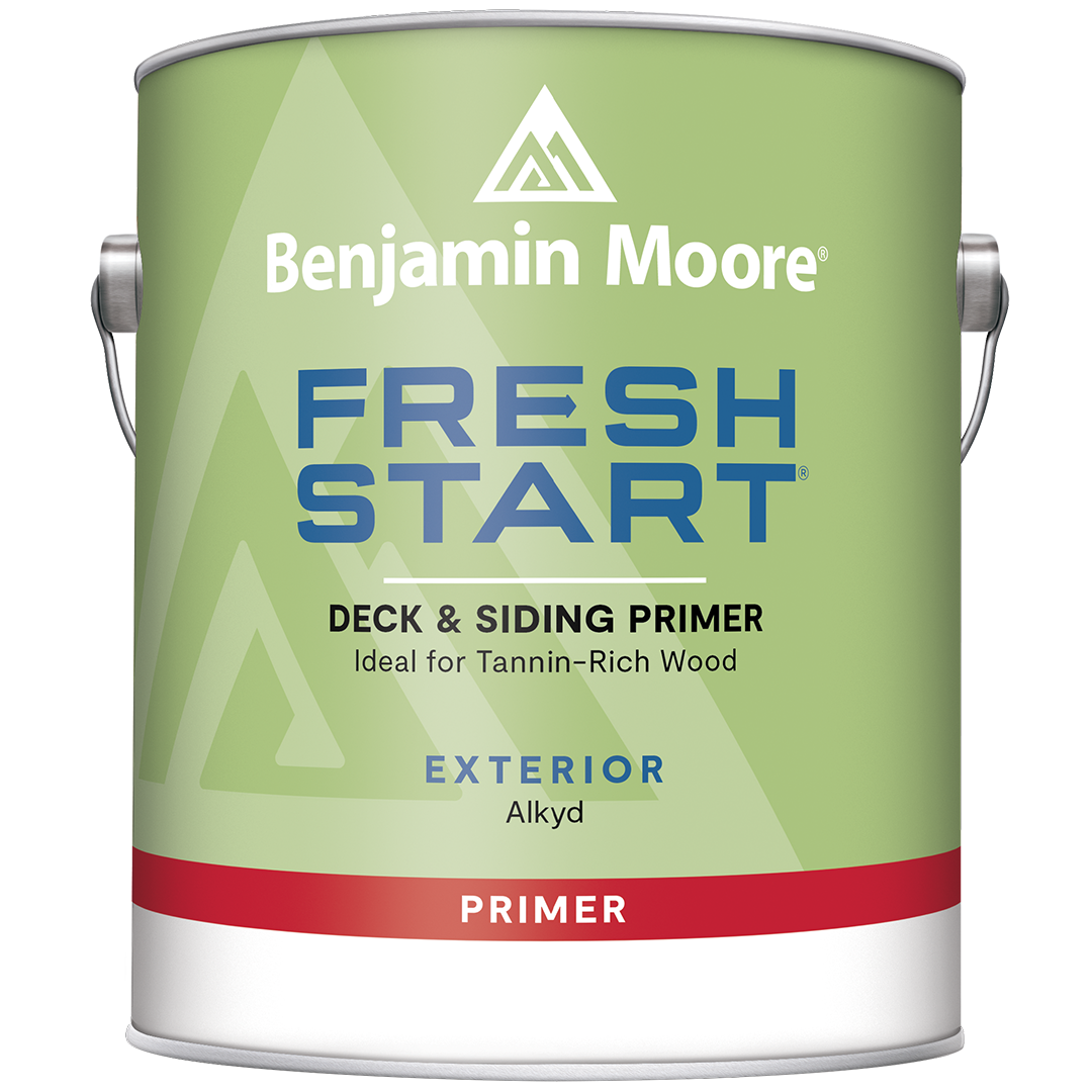 Benjamin Moore Fresh Start Deck & Siding Primer can