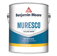 BENJAMIN MOORE PAINT STOP Muresco<sup>&reg;</sup> Ceiling Paint creates beautiful white ceilings in a classic flat finish.