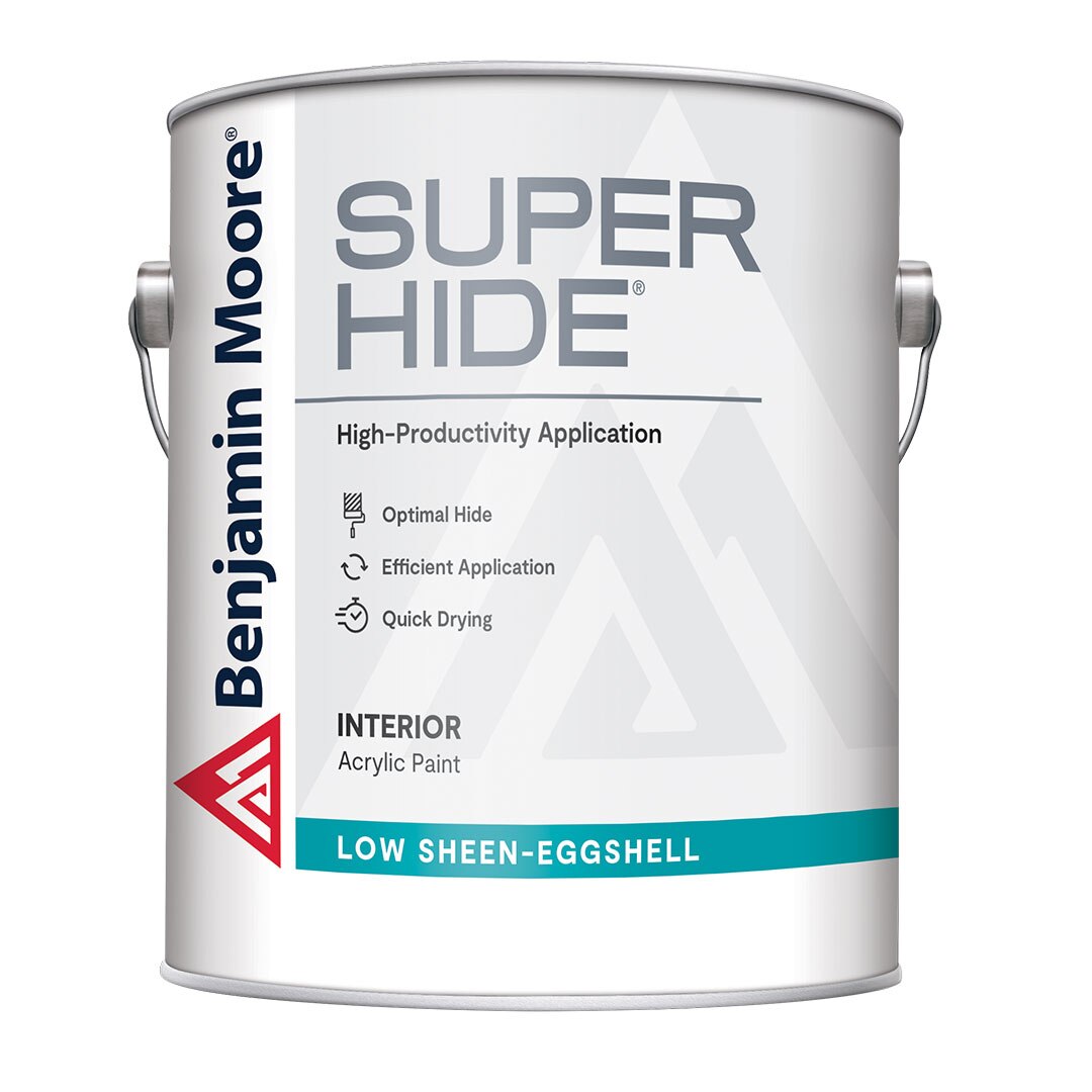 Super Hide Low VOC Interior Paint Low Sheen Eggshell Benjamin Moore
