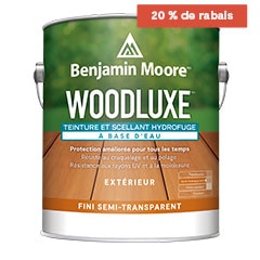 Teinture et scellant d'extérieur hydrofuge à base d’eau Woodluxe - Fini semi-transparent