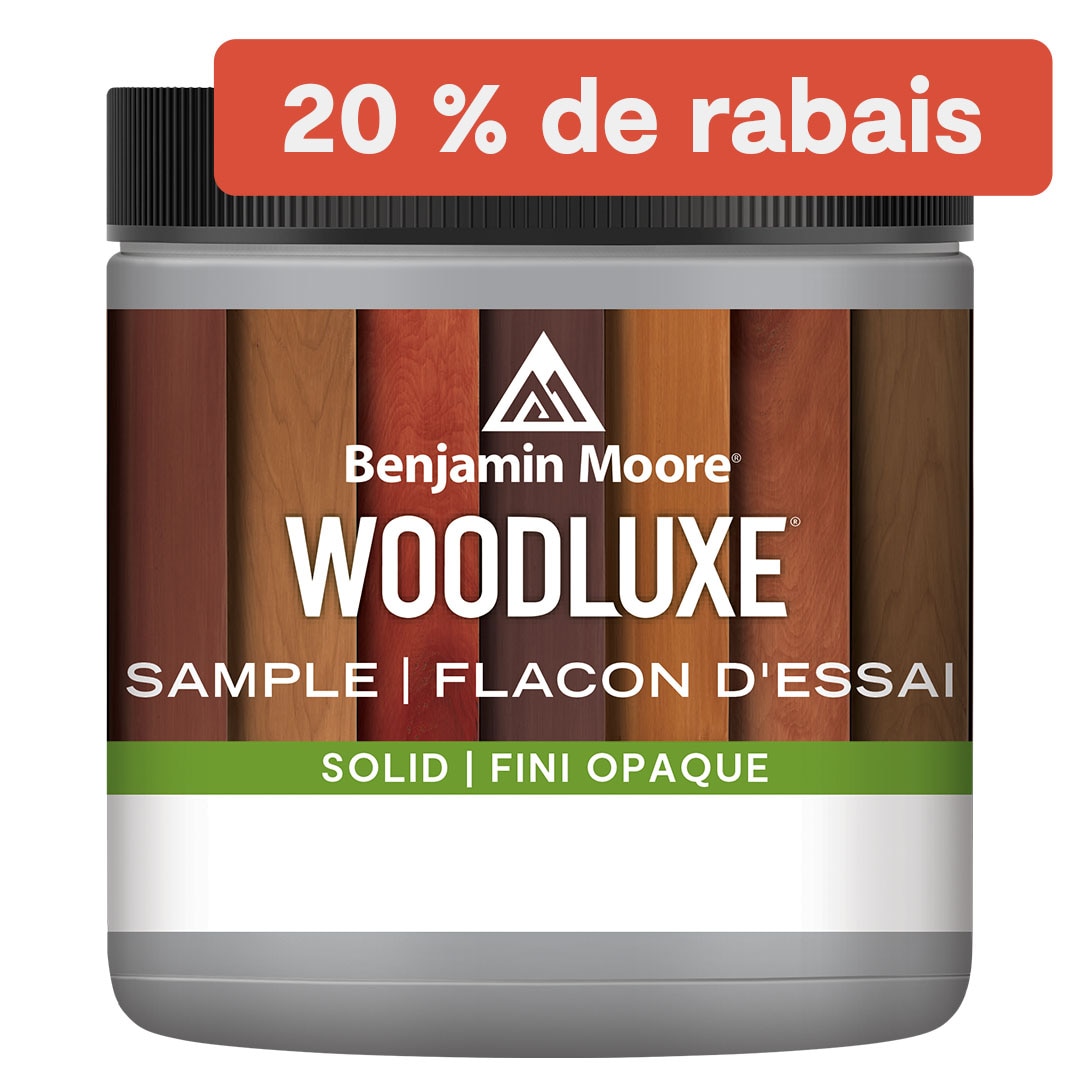 Flacon d’essai de la teinture d'extérieur Woodluxe - Fini opaque, 236 ml Flacon d’essai de la teinture d'extérieur Woodluxe - Fini opaque, 236 ml
