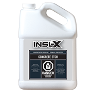 Aurora Decorating Center INSL-X<sup>&reg;</sup> Concrete Etch is a concentrated solution for preparing bare concrete surfaces for proper top coating.boom