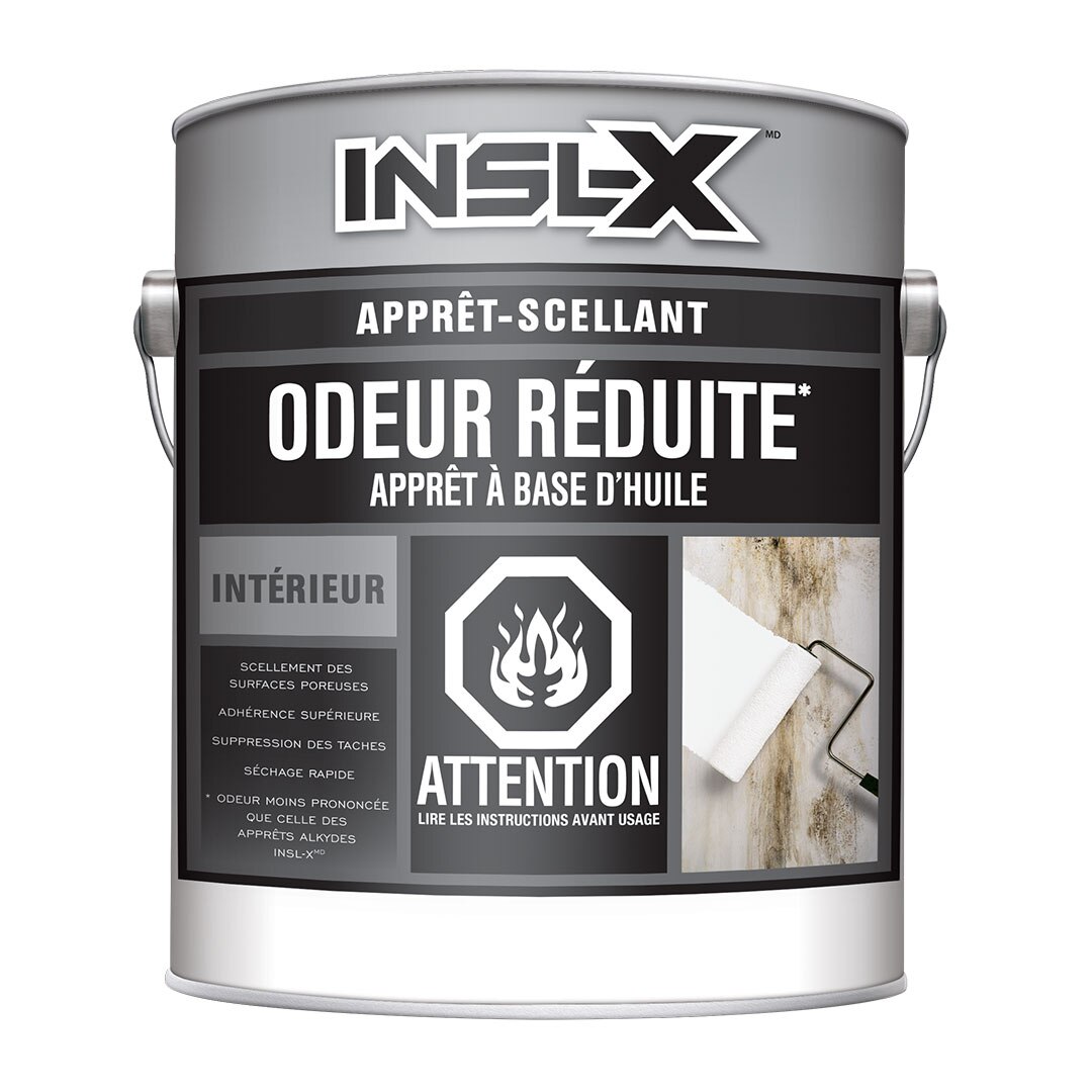 Apprêt à base d'huile à odeur réduite