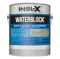 TSIGONIA PAINT SALES OF JERSEY CITY WaterBlock acrylic masonry waterproofer is designed to seal interior and exterior masonry surfaces such as basement walls, foundations, and retaining walls. WaterBlock is alkali resistant and provides positive sealing and waterproofing over bare concrete block, brick, stucco or tilt-up concrete walls.

Seals vertical masonry surfaces
Withstands up to 12 psi hydrostatic pressure (when used properly)
Provides a mold and mildew resistant coating
Alkali resistantboom