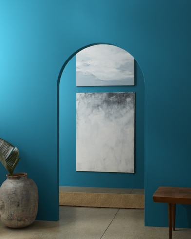 Painted wall with Avalon Teal CSP-645