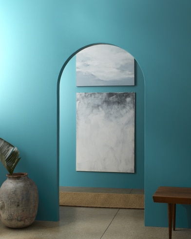 Painted wall with Blue Lake 2053-40