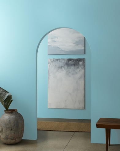 Painted wall with Passion Blue 2053-50