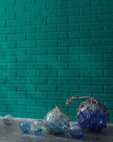 Painted wall with Tropical Turquoise 2052-30