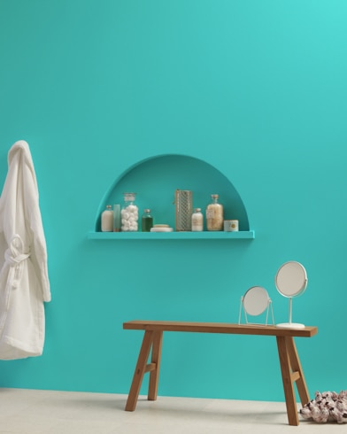 Painted wall with Teal Tone 663