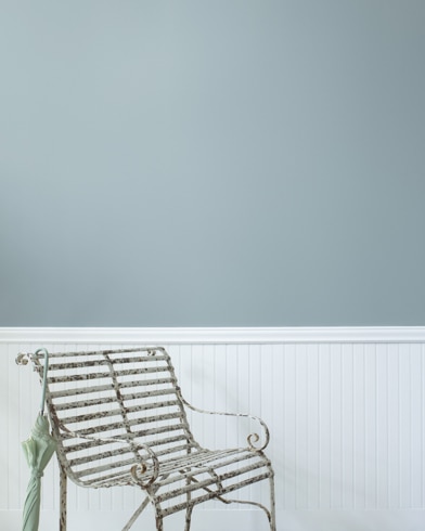 Painted wall with Santorini Blue 1634