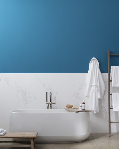 Painted wall with Bellbottom Blues CSP-655