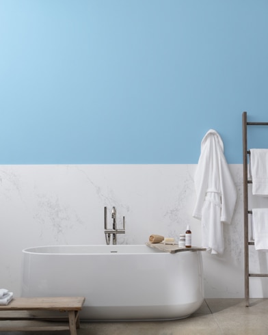 Painted wall with Blue Bayou 801