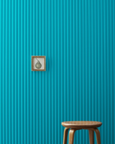 Painted wall with Meridian Blue 761