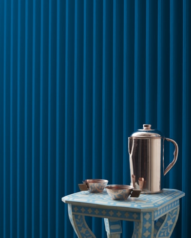 Painted wall with California Blue 2060-20