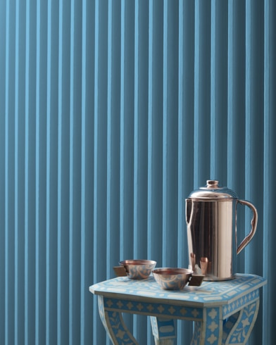 Painted wall with Lafayette Blue CW-610