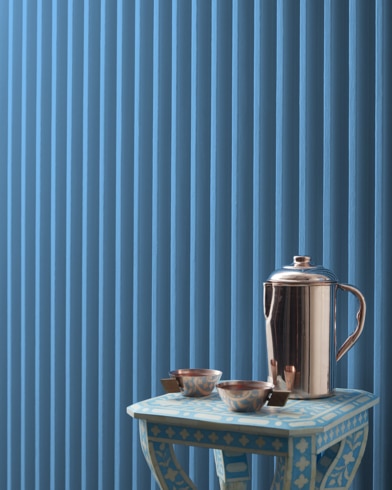 Painted wall with Nova Scotia Blue 796