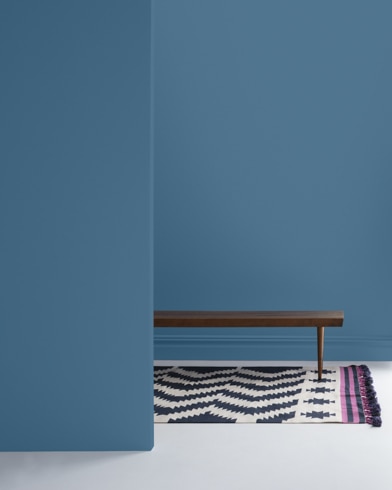 Painted wall with Bedford Blue 1679