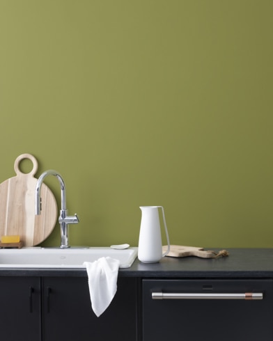 Painted wall with Terrapin Green 2145-20