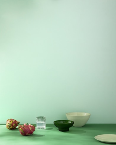 Painted wall with Leisure Green 2035-60