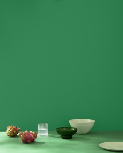 Painted wall with Nile Green 2035-30