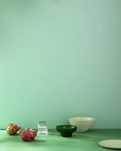 Painted wall with Spruce Green 2035-50
