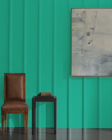 Painted wall with Albuquerque Teal 607
