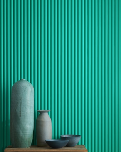 Mur peint en Vert Aquatique 2046-40