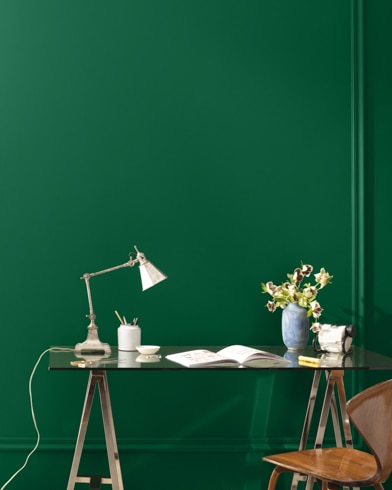 Mur peint en Vert Impressionniste 2040-10