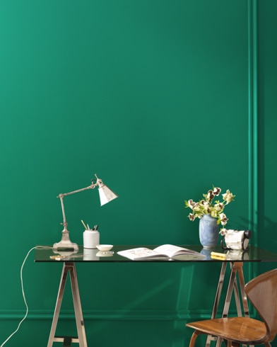 Painted wall with Very Green 2040-30