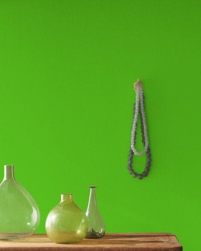 Painted wall with Neon Lime 2031-10