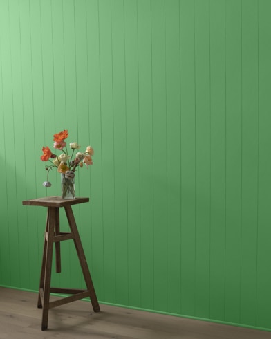 Painted wall with Cedar Green 2034-40