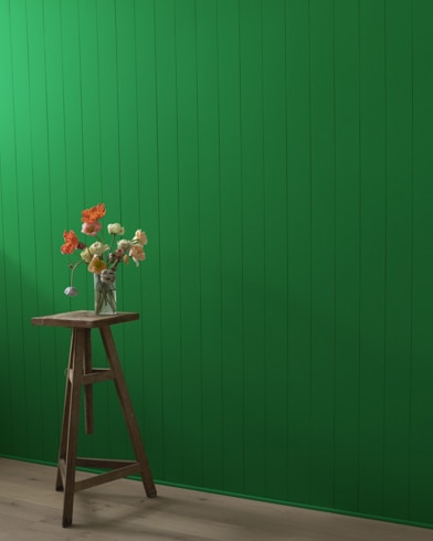 Painted wall with Clover Green 2034-10