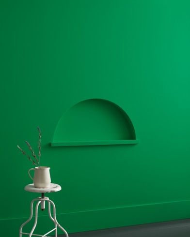 Painted wall with Jade Green 2037-20