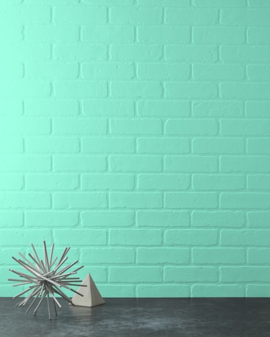 Painted wall with Fresh Green 613