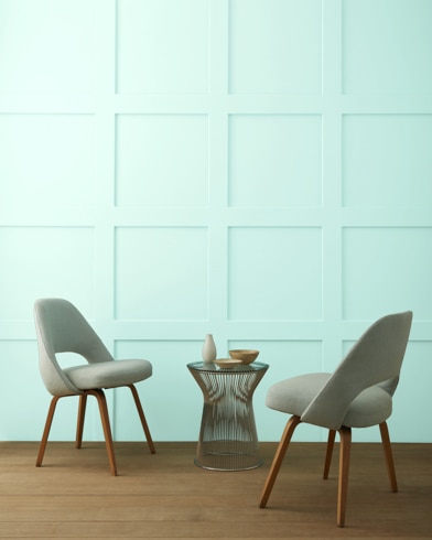 Painted wall with Minty Green 2042-70