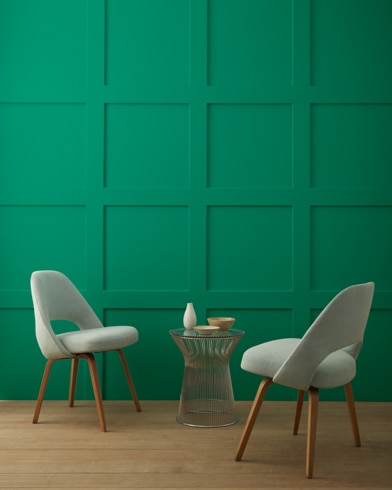 Painted wall with Reef Green 2042-20