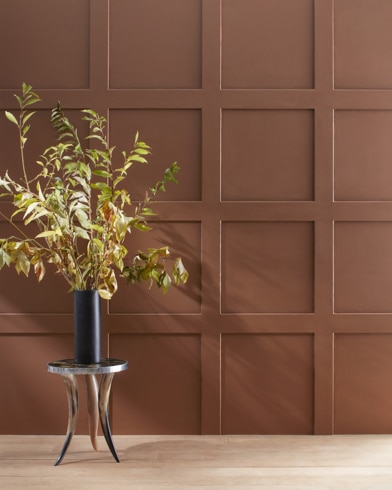 Painted wall with Leather Saddle Brown 2100-20