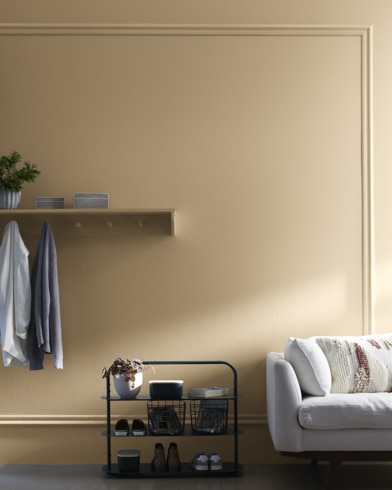 Painted wall with Lenox Tan HC-44