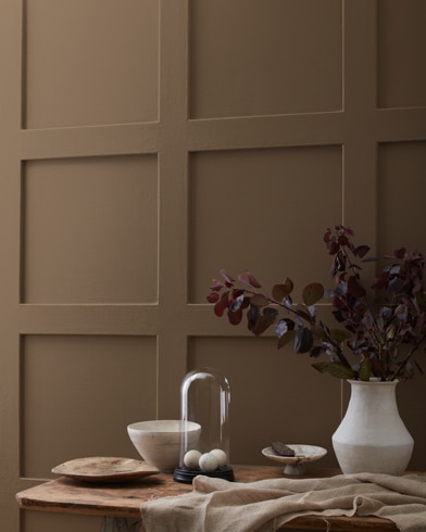 Painted wall with Otter Brown 2137-10