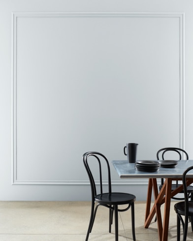 Painted wall with Porringer Gray 2121-40