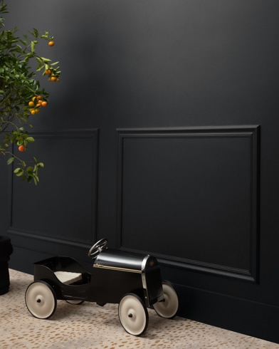 Painted wall with Mopboard Black CW-680